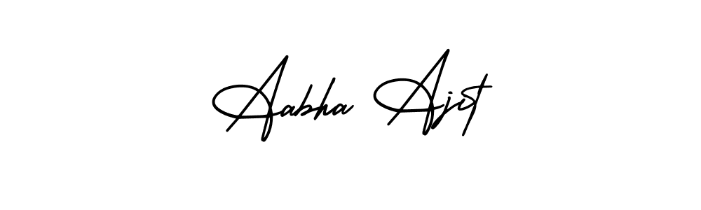 How to make Aabha Ajit signature? AmerikaSignatureDemo-Regular is a professional autograph style. Create handwritten signature for Aabha Ajit name. Aabha Ajit signature style 3 images and pictures png