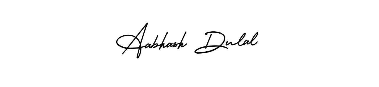 You should practise on your own different ways (AmerikaSignatureDemo-Regular) to write your name (Aabhash Dulal) in signature. don't let someone else do it for you. Aabhash Dulal signature style 3 images and pictures png