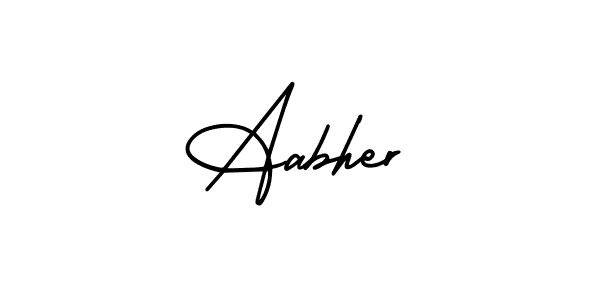 Make a beautiful signature design for name Aabher. With this signature (AmerikaSignatureDemo-Regular) style, you can create a handwritten signature for free. Aabher signature style 3 images and pictures png