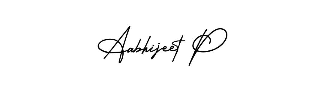 Make a beautiful signature design for name Aabhijeet P. Use this online signature maker to create a handwritten signature for free. Aabhijeet P signature style 3 images and pictures png