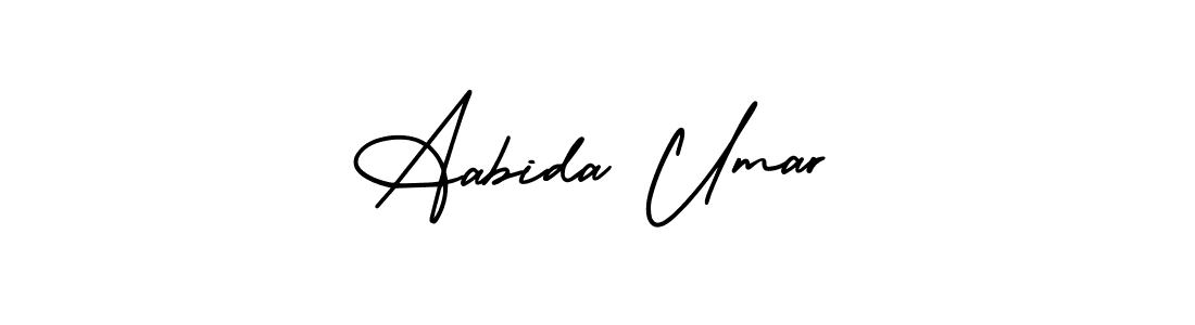 AmerikaSignatureDemo-Regular is a professional signature style that is perfect for those who want to add a touch of class to their signature. It is also a great choice for those who want to make their signature more unique. Get Aabida Umar name to fancy signature for free. Aabida Umar signature style 3 images and pictures png