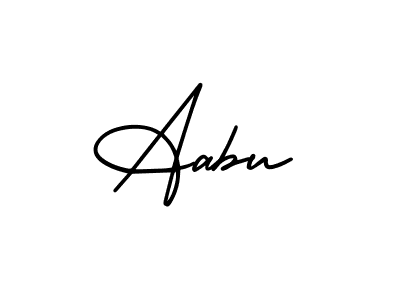 How to make Aabu signature? AmerikaSignatureDemo-Regular is a professional autograph style. Create handwritten signature for Aabu name. Aabu signature style 3 images and pictures png