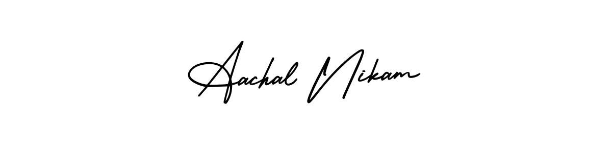 Make a short Aachal Nikam signature style. Manage your documents anywhere anytime using AmerikaSignatureDemo-Regular. Create and add eSignatures, submit forms, share and send files easily. Aachal Nikam signature style 3 images and pictures png