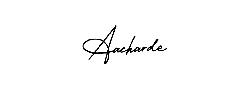 The best way (AmerikaSignatureDemo-Regular) to make a short signature is to pick only two or three words in your name. The name Aacharde include a total of six letters. For converting this name. Aacharde signature style 3 images and pictures png