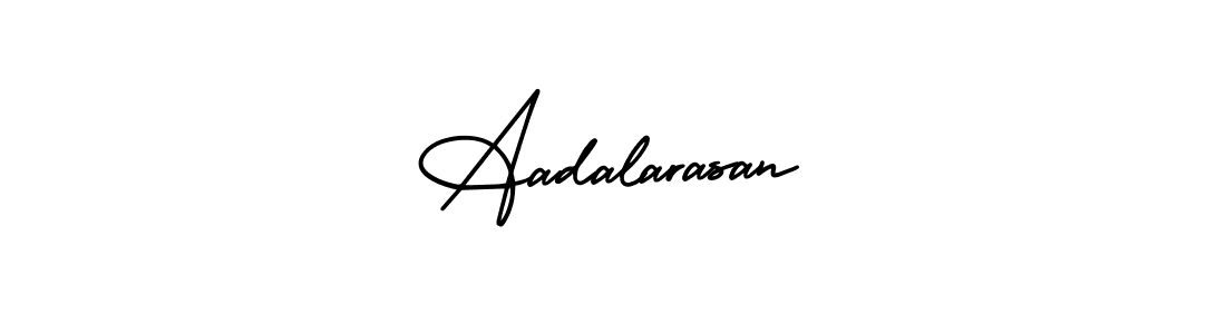 How to make Aadalarasan name signature. Use AmerikaSignatureDemo-Regular style for creating short signs online. This is the latest handwritten sign. Aadalarasan signature style 3 images and pictures png