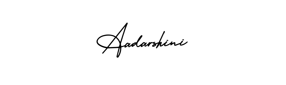 You should practise on your own different ways (AmerikaSignatureDemo-Regular) to write your name (Aadarshini) in signature. don't let someone else do it for you. Aadarshini signature style 3 images and pictures png