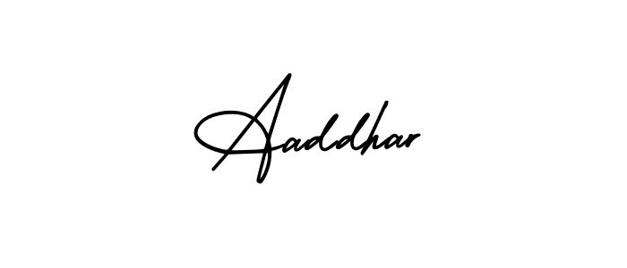 Make a beautiful signature design for name Aaddhar. With this signature (AmerikaSignatureDemo-Regular) style, you can create a handwritten signature for free. Aaddhar signature style 3 images and pictures png