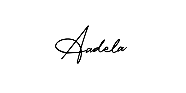 Aadela stylish signature style. Best Handwritten Sign (AmerikaSignatureDemo-Regular) for my name. Handwritten Signature Collection Ideas for my name Aadela. Aadela signature style 3 images and pictures png