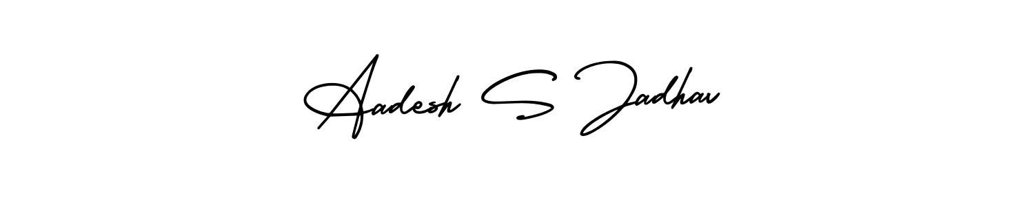 Also we have Aadesh S Jadhav name is the best signature style. Create professional handwritten signature collection using AmerikaSignatureDemo-Regular autograph style. Aadesh S Jadhav signature style 3 images and pictures png