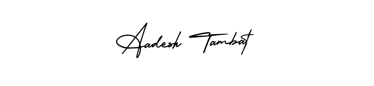 Make a beautiful signature design for name Aadesh Tambat. With this signature (AmerikaSignatureDemo-Regular) style, you can create a handwritten signature for free. Aadesh Tambat signature style 3 images and pictures png