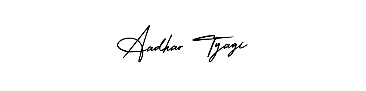 How to Draw Aadhar Tyagi signature style? AmerikaSignatureDemo-Regular is a latest design signature styles for name Aadhar Tyagi. Aadhar Tyagi signature style 3 images and pictures png