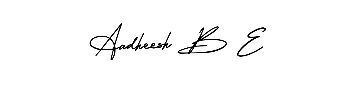 Create a beautiful signature design for name Aadheesh B E. With this signature (AmerikaSignatureDemo-Regular) fonts, you can make a handwritten signature for free. Aadheesh B E signature style 3 images and pictures png