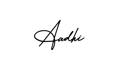 Use a signature maker to create a handwritten signature online. With this signature software, you can design (AmerikaSignatureDemo-Regular) your own signature for name Aadhi. Aadhi signature style 3 images and pictures png