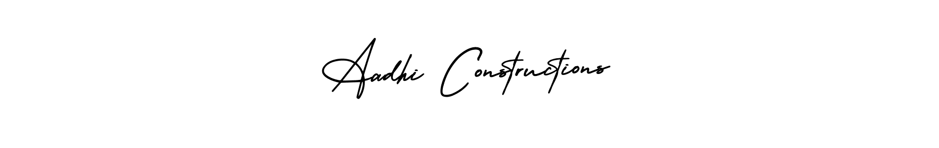 Create a beautiful signature design for name Aadhi Constructions. With this signature (AmerikaSignatureDemo-Regular) fonts, you can make a handwritten signature for free. Aadhi Constructions signature style 3 images and pictures png