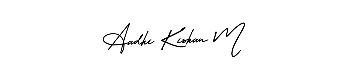 Create a beautiful signature design for name Aadhi Kishan M. With this signature (AmerikaSignatureDemo-Regular) fonts, you can make a handwritten signature for free. Aadhi Kishan M signature style 3 images and pictures png
