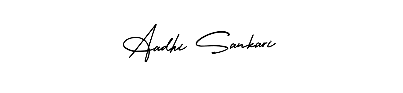 Use a signature maker to create a handwritten signature online. With this signature software, you can design (AmerikaSignatureDemo-Regular) your own signature for name Aadhi Sankari. Aadhi Sankari signature style 3 images and pictures png