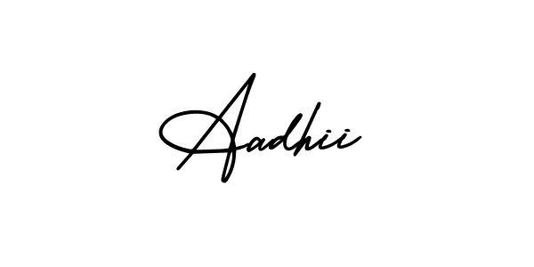 Aadhii stylish signature style. Best Handwritten Sign (AmerikaSignatureDemo-Regular) for my name. Handwritten Signature Collection Ideas for my name Aadhii. Aadhii signature style 3 images and pictures png