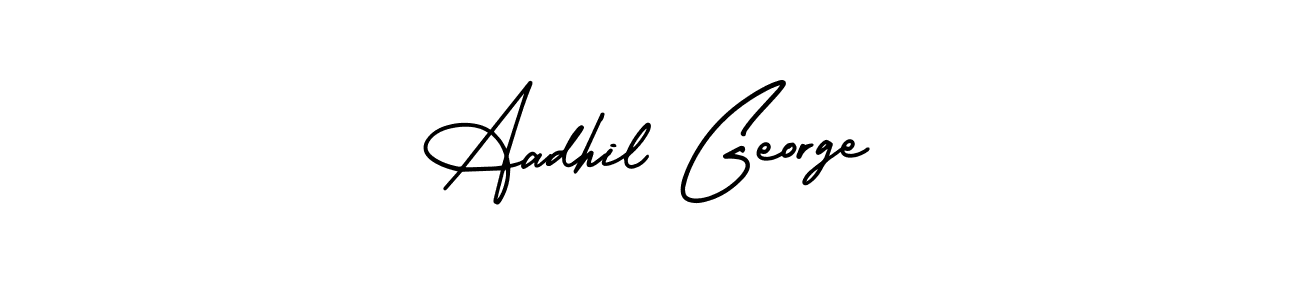 Check out images of Autograph of Aadhil George name. Actor Aadhil George Signature Style. AmerikaSignatureDemo-Regular is a professional sign style online. Aadhil George signature style 3 images and pictures png