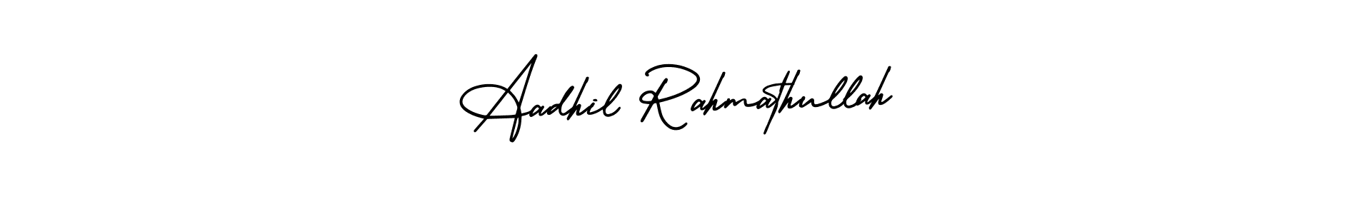 if you are searching for the best signature style for your name Aadhil Rahmathullah. so please give up your signature search. here we have designed multiple signature styles  using AmerikaSignatureDemo-Regular. Aadhil Rahmathullah signature style 3 images and pictures png