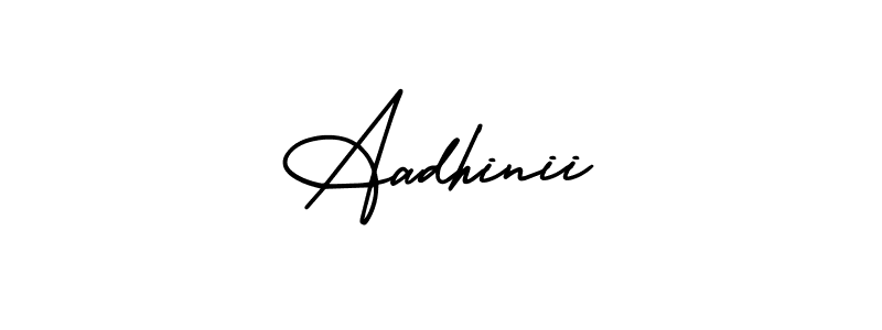 Aadhinii stylish signature style. Best Handwritten Sign (AmerikaSignatureDemo-Regular) for my name. Handwritten Signature Collection Ideas for my name Aadhinii. Aadhinii signature style 3 images and pictures png