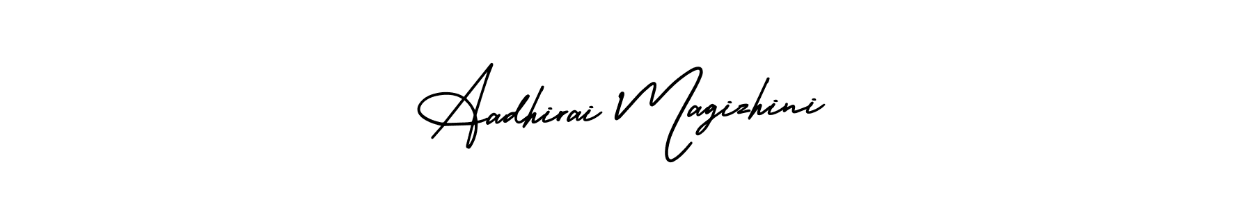 Aadhirai Magizhini stylish signature style. Best Handwritten Sign (AmerikaSignatureDemo-Regular) for my name. Handwritten Signature Collection Ideas for my name Aadhirai Magizhini. Aadhirai Magizhini signature style 3 images and pictures png