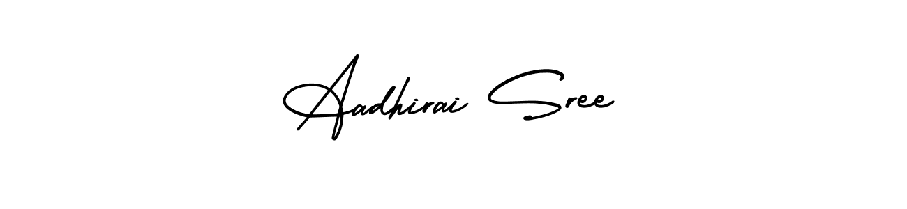 How to make Aadhirai Sree signature? AmerikaSignatureDemo-Regular is a professional autograph style. Create handwritten signature for Aadhirai Sree name. Aadhirai Sree signature style 3 images and pictures png