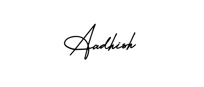 The best way (AmerikaSignatureDemo-Regular) to make a short signature is to pick only two or three words in your name. The name Aadhish include a total of six letters. For converting this name. Aadhish signature style 3 images and pictures png