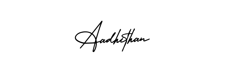 How to make Aadhithan signature? AmerikaSignatureDemo-Regular is a professional autograph style. Create handwritten signature for Aadhithan name. Aadhithan signature style 3 images and pictures png