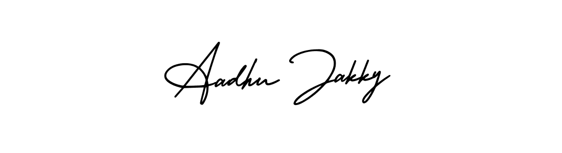 Also we have Aadhu Jakky name is the best signature style. Create professional handwritten signature collection using AmerikaSignatureDemo-Regular autograph style. Aadhu Jakky signature style 3 images and pictures png