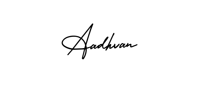 You should practise on your own different ways (AmerikaSignatureDemo-Regular) to write your name (Aadhvan) in signature. don't let someone else do it for you. Aadhvan signature style 3 images and pictures png