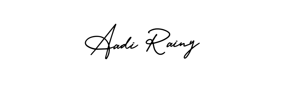 Also You can easily find your signature by using the search form. We will create Aadi Rainy name handwritten signature images for you free of cost using AmerikaSignatureDemo-Regular sign style. Aadi Rainy signature style 3 images and pictures png