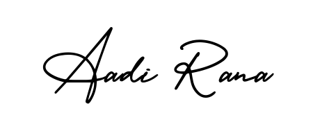 Get an exclusive digital autograph for Aadi Rana. The AmerikaSignatureDemo-Regular typeface captures the charm of real penmanship on paper. Aadi Rana signature style 3 images and pictures png