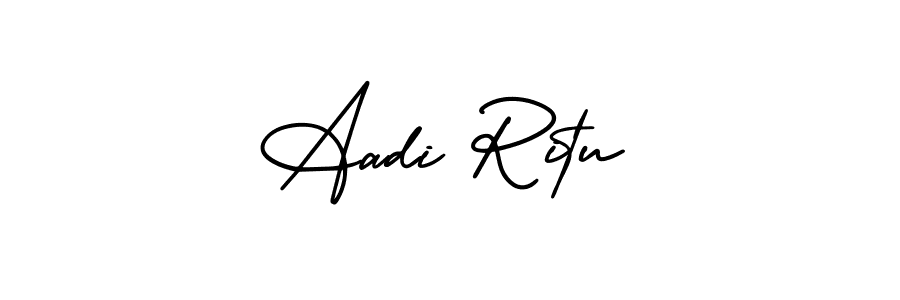 Aadi Ritu stylish signature style. Best Handwritten Sign (AmerikaSignatureDemo-Regular) for my name. Handwritten Signature Collection Ideas for my name Aadi Ritu. Aadi Ritu signature style 3 images and pictures png