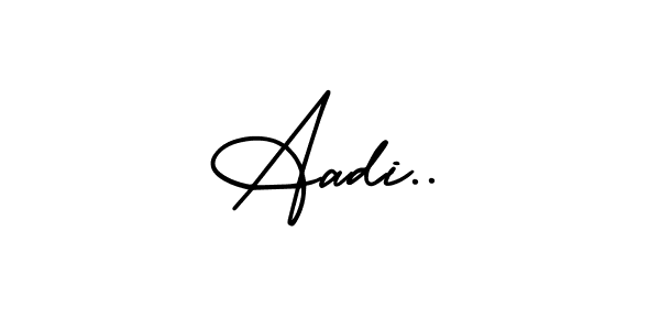 AmerikaSignatureDemo-Regular is a professional signature style that is perfect for those who want to add a touch of class to their signature. It is also a great choice for those who want to make their signature more unique. Get Aadi.. name to fancy signature for free. Aadi.. signature style 3 images and pictures png