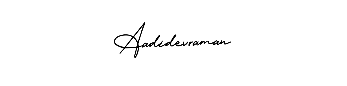 Use a signature maker to create a handwritten signature online. With this signature software, you can design (AmerikaSignatureDemo-Regular) your own signature for name Aadidevraman. Aadidevraman signature style 3 images and pictures png