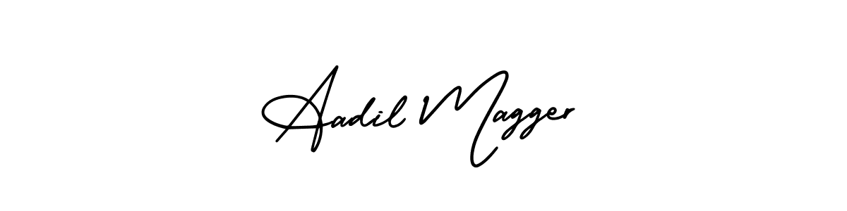 Similarly AmerikaSignatureDemo-Regular is the best handwritten signature design. Signature creator online .You can use it as an online autograph creator for name Aadil Magger. Aadil Magger signature style 3 images and pictures png