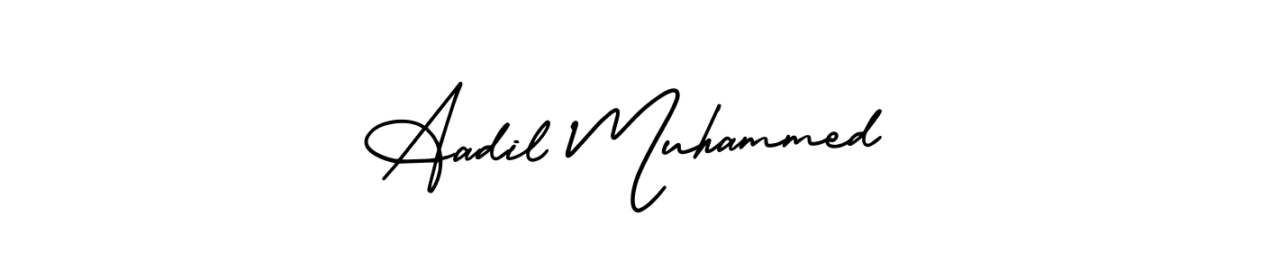 How to make Aadil Muhammed name signature. Use AmerikaSignatureDemo-Regular style for creating short signs online. This is the latest handwritten sign. Aadil Muhammed signature style 3 images and pictures png