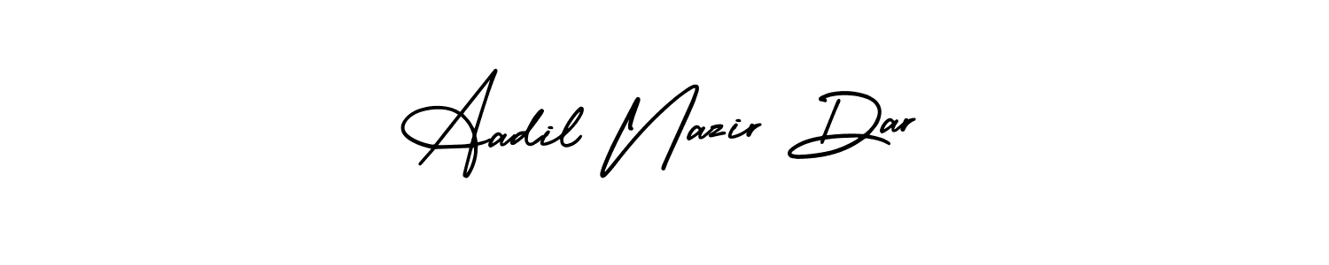 Similarly AmerikaSignatureDemo-Regular is the best handwritten signature design. Signature creator online .You can use it as an online autograph creator for name Aadil Nazir Dar. Aadil Nazir Dar signature style 3 images and pictures png