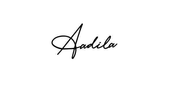 How to make Aadila signature? AmerikaSignatureDemo-Regular is a professional autograph style. Create handwritten signature for Aadila name. Aadila signature style 3 images and pictures png