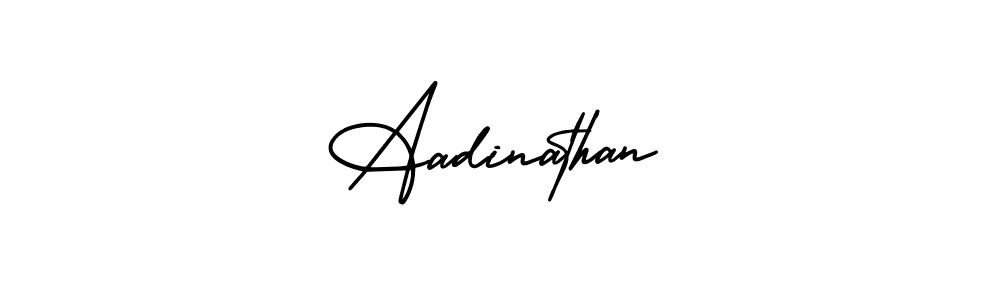 How to make Aadinathan signature? AmerikaSignatureDemo-Regular is a professional autograph style. Create handwritten signature for Aadinathan name. Aadinathan signature style 3 images and pictures png