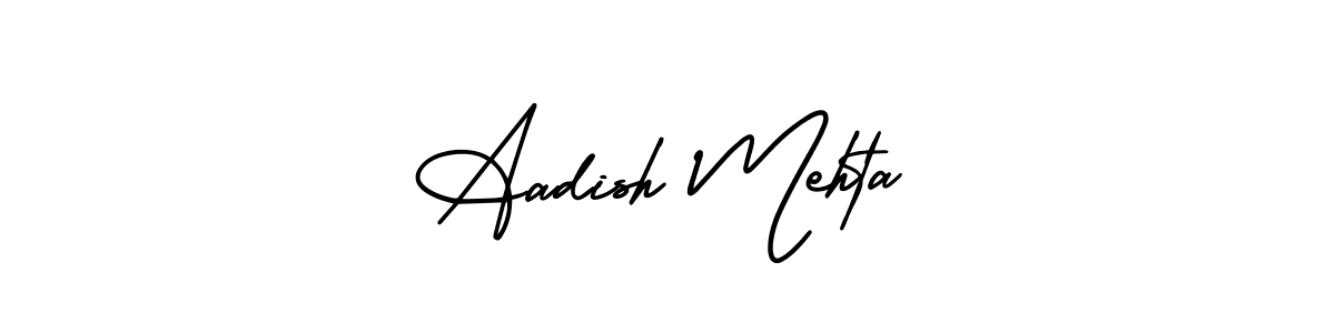 It looks lik you need a new signature style for name Aadish Mehta. Design unique handwritten (AmerikaSignatureDemo-Regular) signature with our free signature maker in just a few clicks. Aadish Mehta signature style 3 images and pictures png