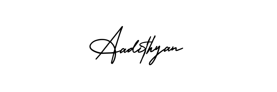 It looks lik you need a new signature style for name Aadithyan. Design unique handwritten (AmerikaSignatureDemo-Regular) signature with our free signature maker in just a few clicks. Aadithyan signature style 3 images and pictures png