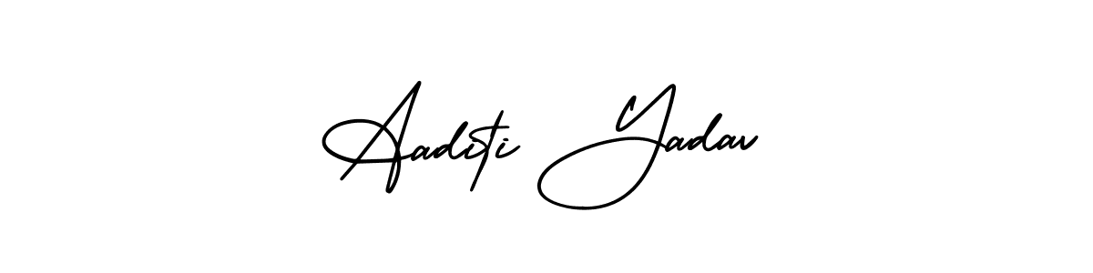 This is the best signature style for the Aaditi Yadav name. Also you like these signature font (AmerikaSignatureDemo-Regular). Mix name signature. Aaditi Yadav signature style 3 images and pictures png