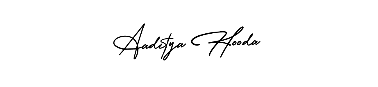 Design your own signature with our free online signature maker. With this signature software, you can create a handwritten (AmerikaSignatureDemo-Regular) signature for name Aaditya Hooda. Aaditya Hooda signature style 3 images and pictures png