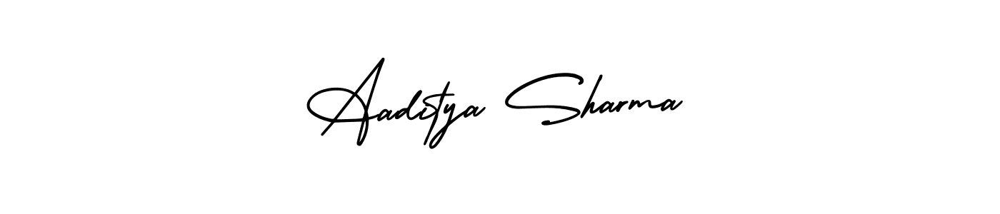 AmerikaSignatureDemo-Regular is a professional signature style that is perfect for those who want to add a touch of class to their signature. It is also a great choice for those who want to make their signature more unique. Get Aaditya Sharma name to fancy signature for free. Aaditya Sharma signature style 3 images and pictures png