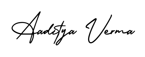 Stand out with a creative autograph for Aaditya Verma. The AmerikaSignatureDemo-Regular styling blends modern aesthetics with classic signature flourishes. Aaditya Verma signature style 3 images and pictures png