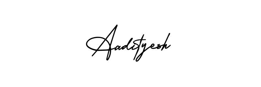 Use a signature maker to create a handwritten signature online. With this signature software, you can design (AmerikaSignatureDemo-Regular) your own signature for name Aadityesh. Aadityesh signature style 3 images and pictures png