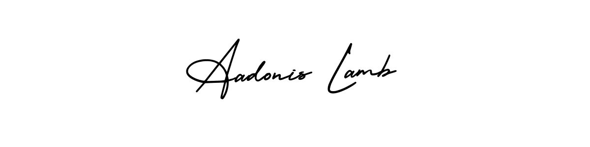 Aadonis Lamb stylish signature style. Best Handwritten Sign (AmerikaSignatureDemo-Regular) for my name. Handwritten Signature Collection Ideas for my name Aadonis Lamb. Aadonis Lamb signature style 3 images and pictures png