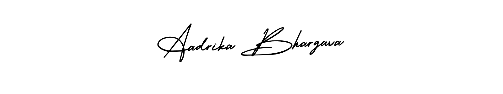 Make a beautiful signature design for name Aadrika Bhargava. Use this online signature maker to create a handwritten signature for free. Aadrika Bhargava signature style 3 images and pictures png