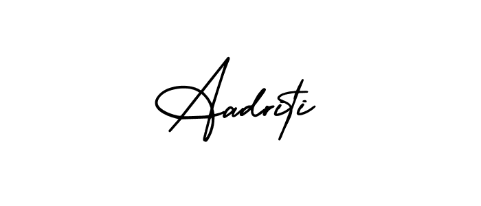 Aadriti stylish signature style. Best Handwritten Sign (AmerikaSignatureDemo-Regular) for my name. Handwritten Signature Collection Ideas for my name Aadriti. Aadriti signature style 3 images and pictures png